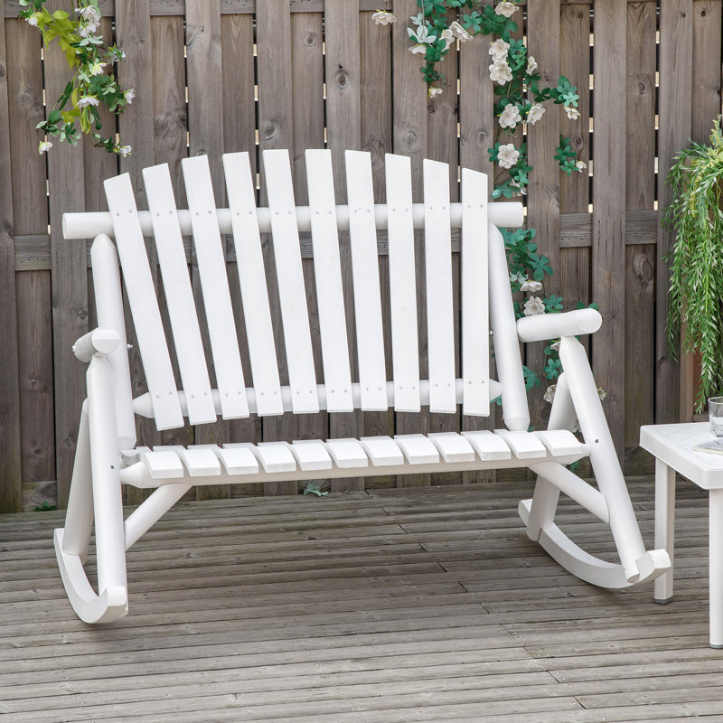 Chaise berçante d'extérieur en bois