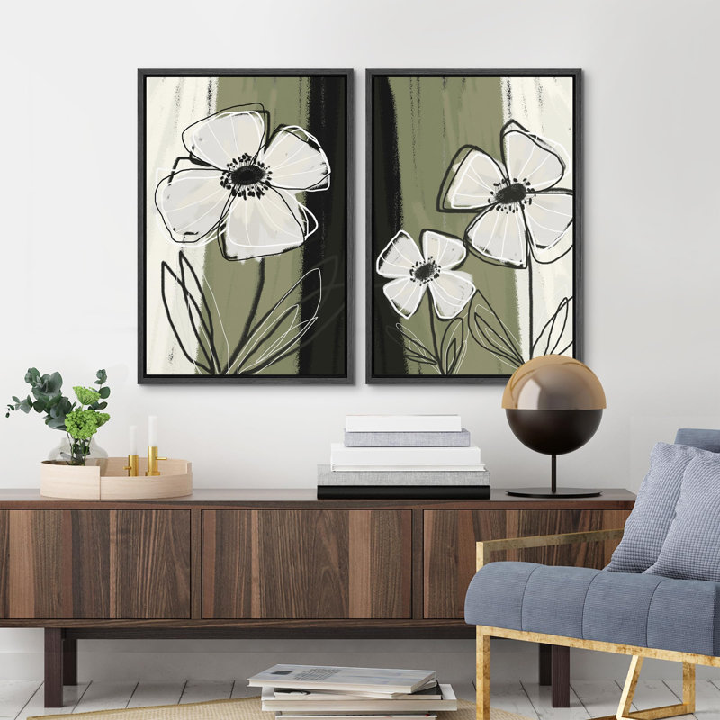"Pastel, aquarelle, paysage géométrique, forme abstraite, images murales, art moderne, décor minimaliste", 2 pièces sur toile