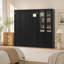 Murphy Bed with Reversible Side Cabinet, Acrylic Doors, Four Drawers and Multi-Shelf Storage System for Space Saving Home Organization-2022338039