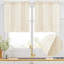 Linen Kitchen Curtains 36 Inch Length, Double Layered Window Curtain 2 Panel,Light Pink-130911935