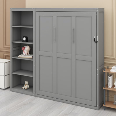 Ellettsville Murphy Bed Wall Bed With Shelves