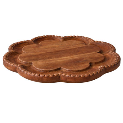 Scalloped Vintage English Bread Board/Lazy Susan