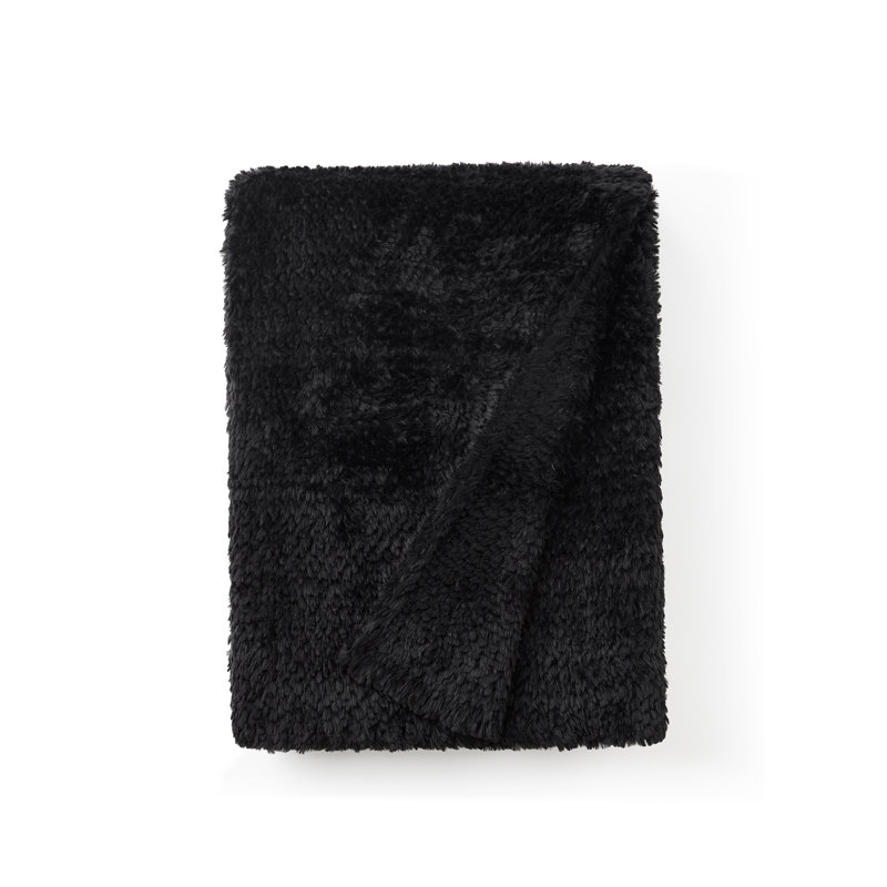 Jeté douillet en peluche Cozy Potato, Noir