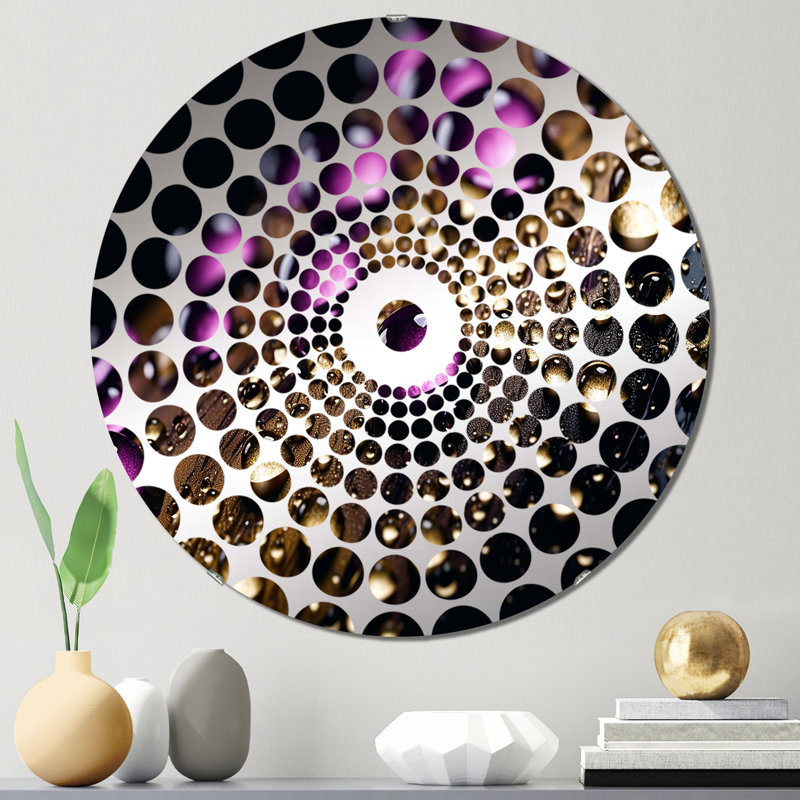 Eliezar - Miroir décoratif à cercles concentriques, 23,6 po x 23,6 po