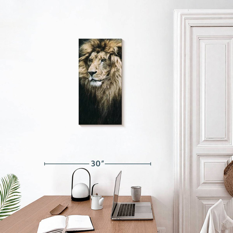 Vieux lion, H 24 po x l 12 po