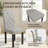 High-End Roll Back Nailhead Upholstered Dining Chairs(Set Of 6)-114212512