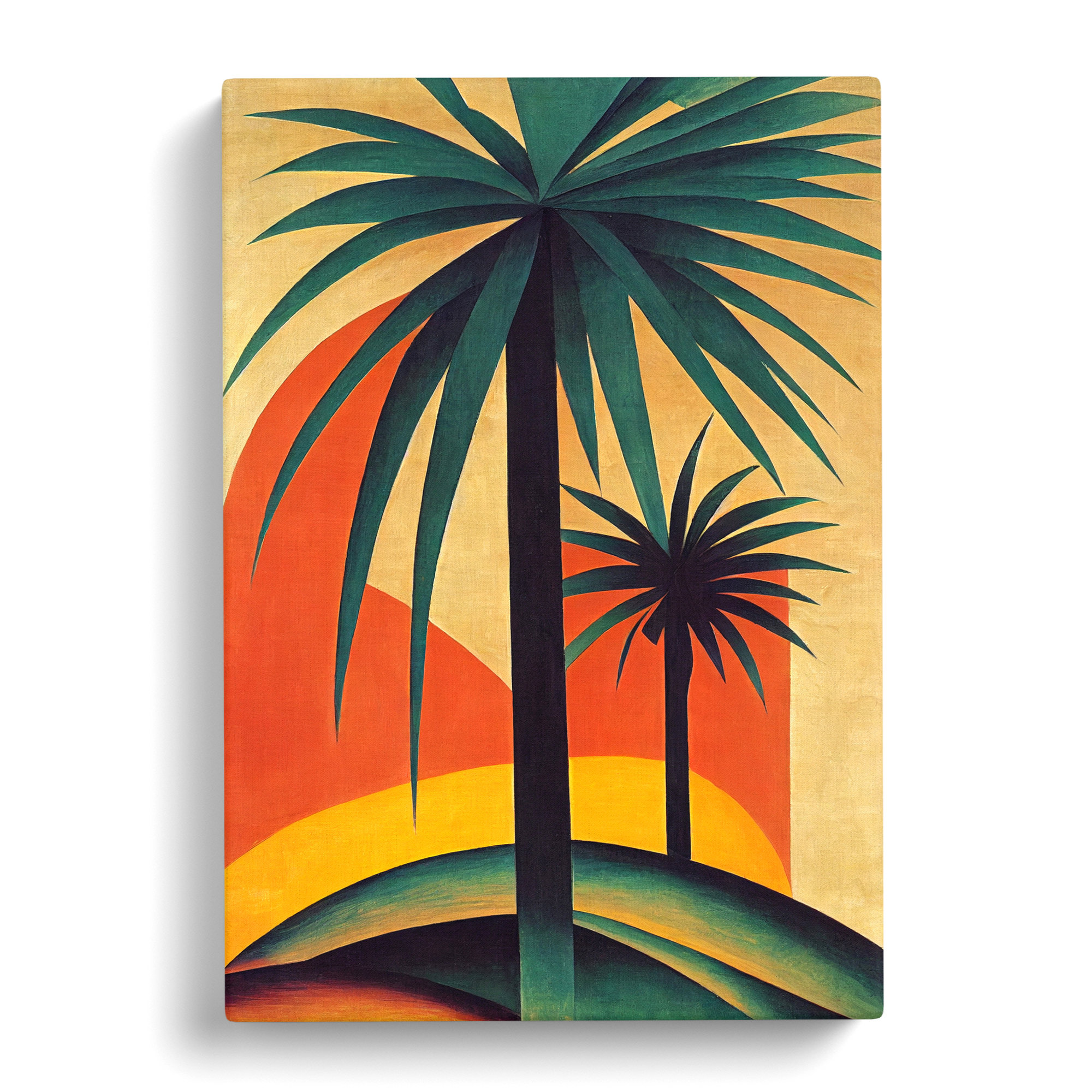 17 Stories Palm Tree Retro - Wrapped Canvas Graphic Art | Wayfair.co.uk