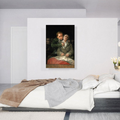 Autoportrait avec Dr Arrieta 1820 par Francisco Goya, reproduction d'art sur toile tendue