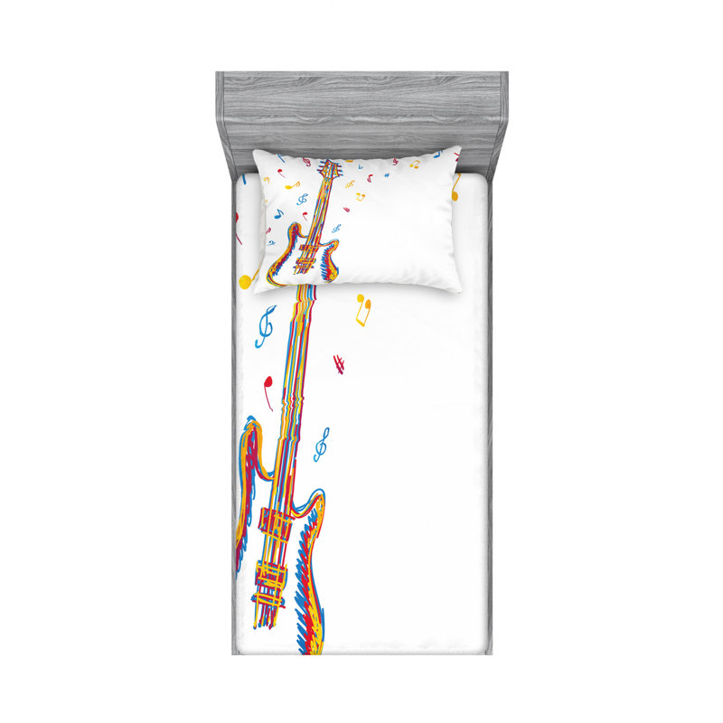Microfiber Sheet Set, Twin Sheet Set with Fitted Sheet