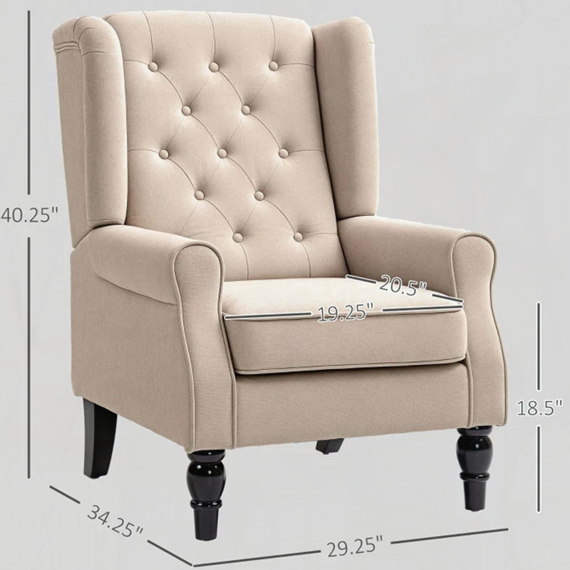 Chaise longue capitonnée - beige, Beige
