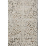 Hand-Knotted High-Quality Beige and Gold Area Rug