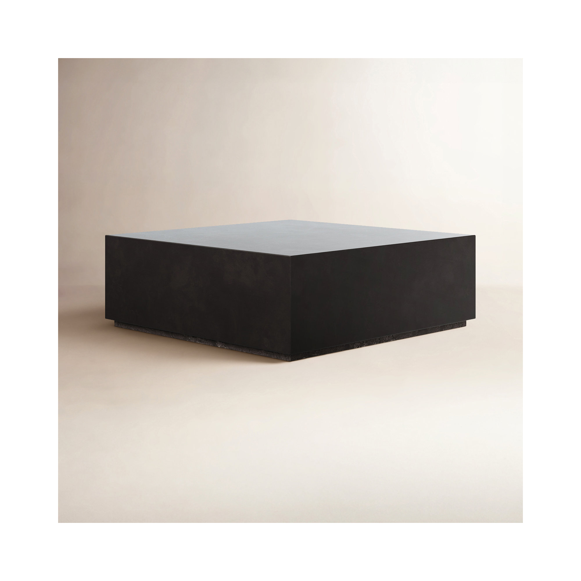Kareen Square Coffee Table, 16.5" H x 47.25" W x 47.25" D, Lava Brown