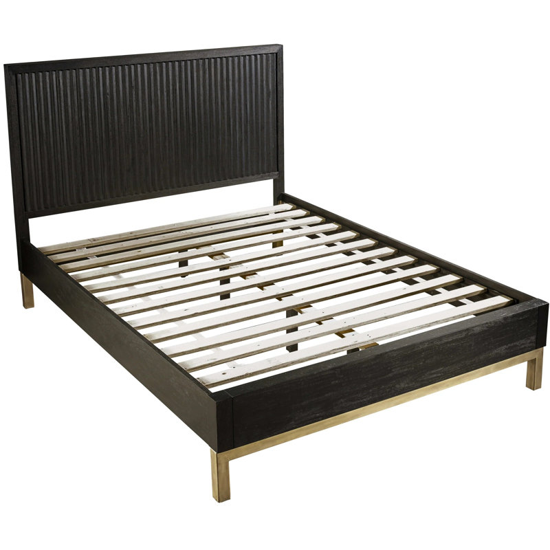 Lit plateforme Genovese - noir et or (grand)