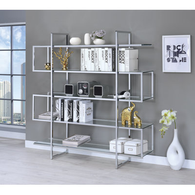 Laguerre 5-shelf Geometric Bookcase