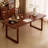 Black Walnut Color Rectangular Solid Wood Dining Table-674197542
