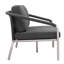 Causeuse d'extérieur avec coussins Catlin - Mobilier de patio avec cadre en aluminium et détails en corde
