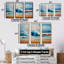 «Vibrant Beach Waves 2» - art mural vagues côtières-1218687284-1218687286
