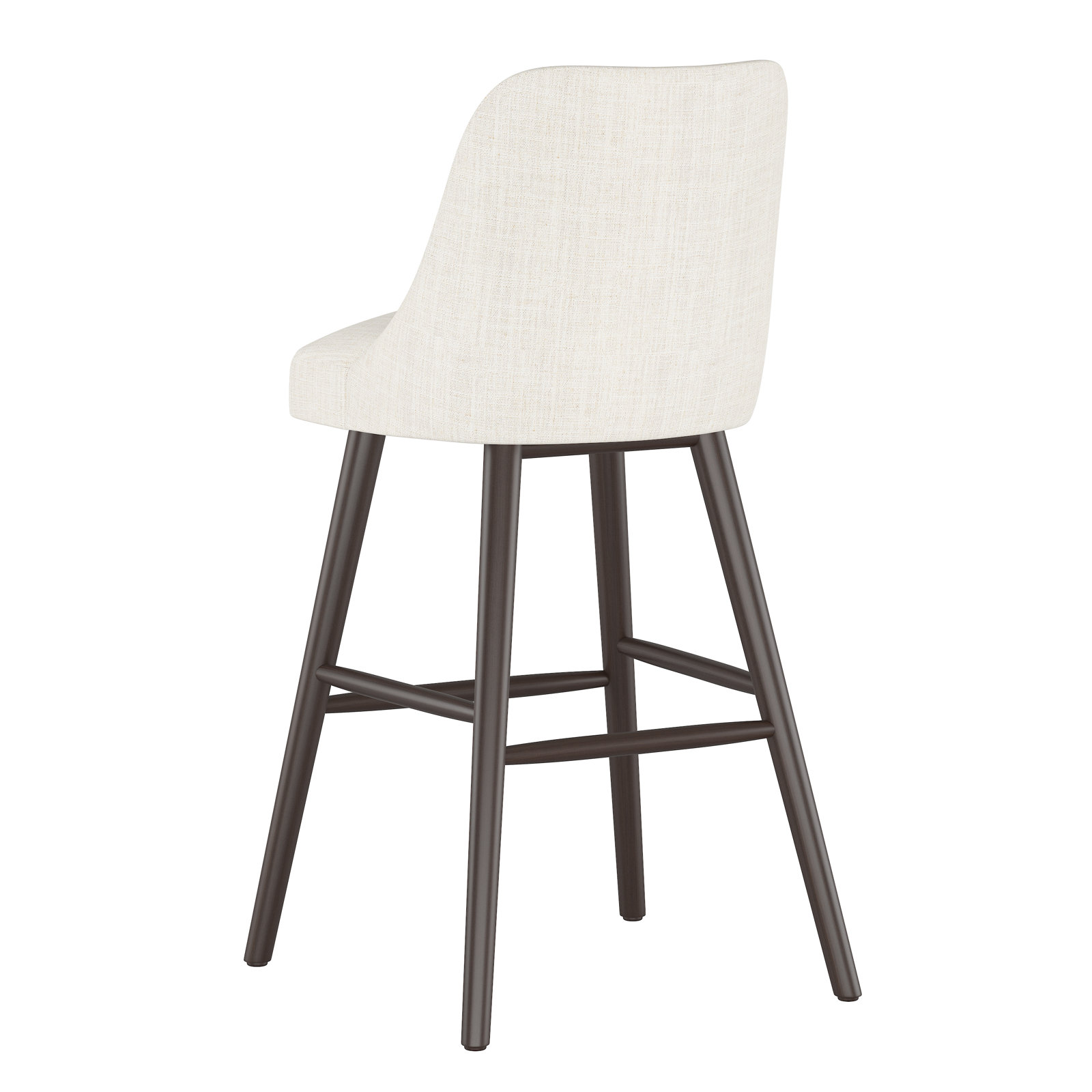 Gallie 31" Bar Stool, Bar Stool (31” Seat Height), Espresso, Off White