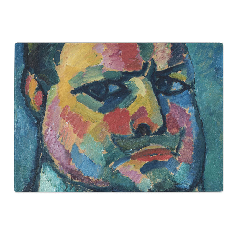 Portrait of Selbstbildnis by Alexej Von Jawlensky Chopping Board, 0.4cm H x 20cm W x 28.5cm L