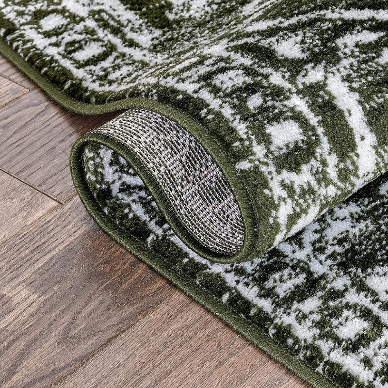 Dazzle Vintage Bohemian Floral Green Rug, Rectangle 7'10" x 9'10"