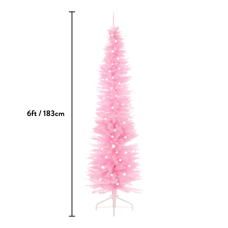 182cm H Lighted Artificial Pine Christmas Tree