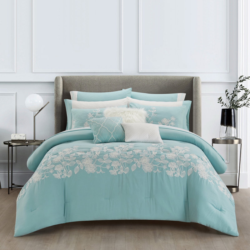 Juliett Polyester Floral Comforter, King Comforter + 11 Additional Pieces