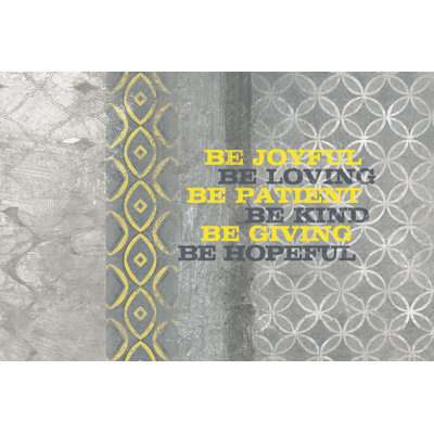 Be Yellow - Wrapped Canvas Print