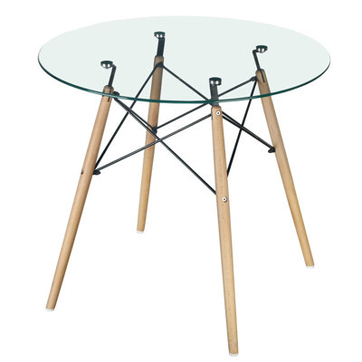 Round Glass Top Dining Table