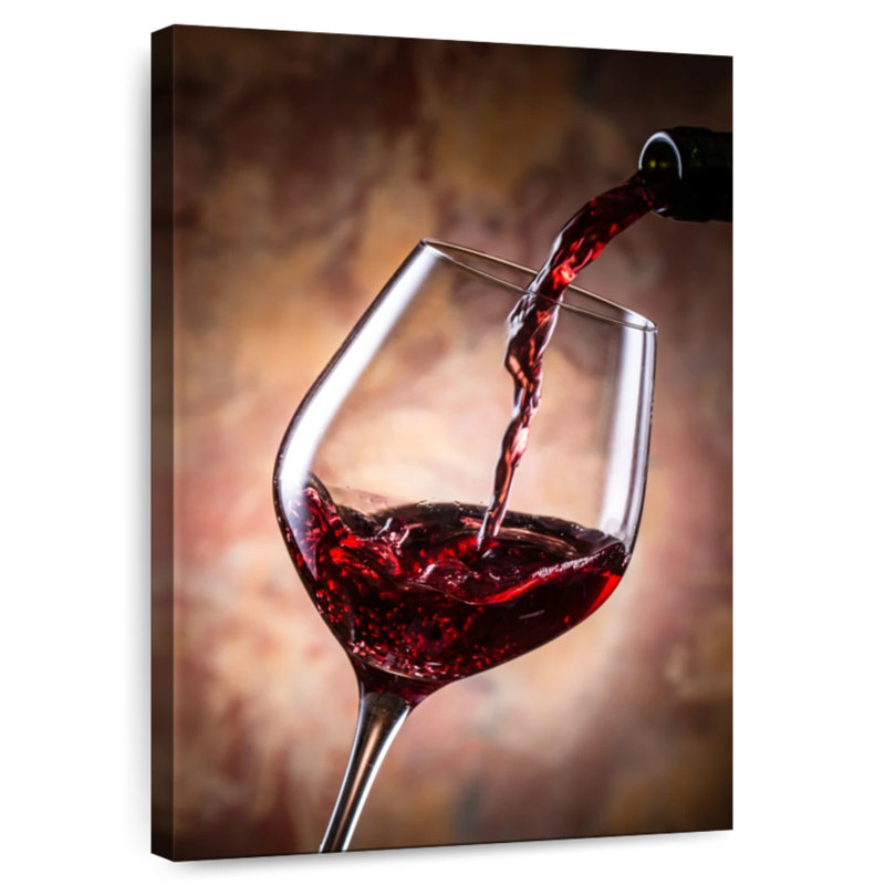 Yarlin - vin rouge en verre, H 12 po x l 8 po