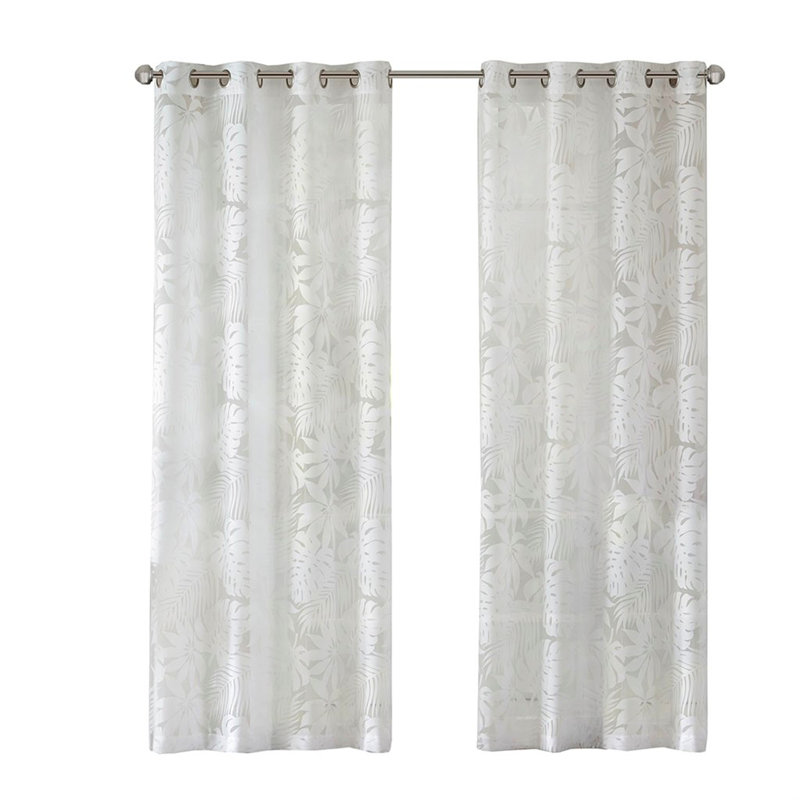 Voilage de fenêtre palmier 50 x 84 po, L 50 po x L 84 po
