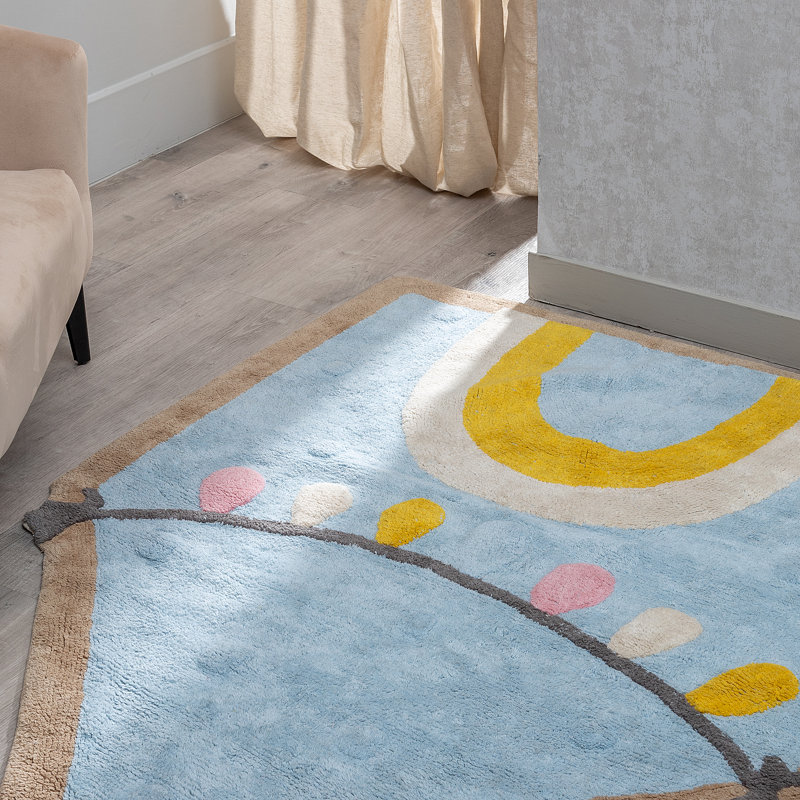 Alyan Cotton Area Rug, Novelty 110 x 150cm