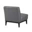 Fauteuil d'appoint en cuir fleur foncé gris foncé avec structure en bois massif et coussin en mousse haute densité-134651197