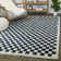 Barrile Chequered Machine Woven Area Rug