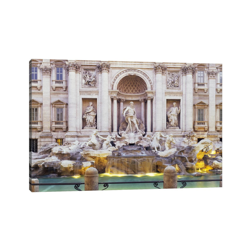 Fontaine de Trevi, Rome, Italie, giclée sur toile tendue avec châssis, H 32 po x l 48 po
