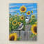 «Chickadees and Sunflowers», impression sur toile tendue-21857849