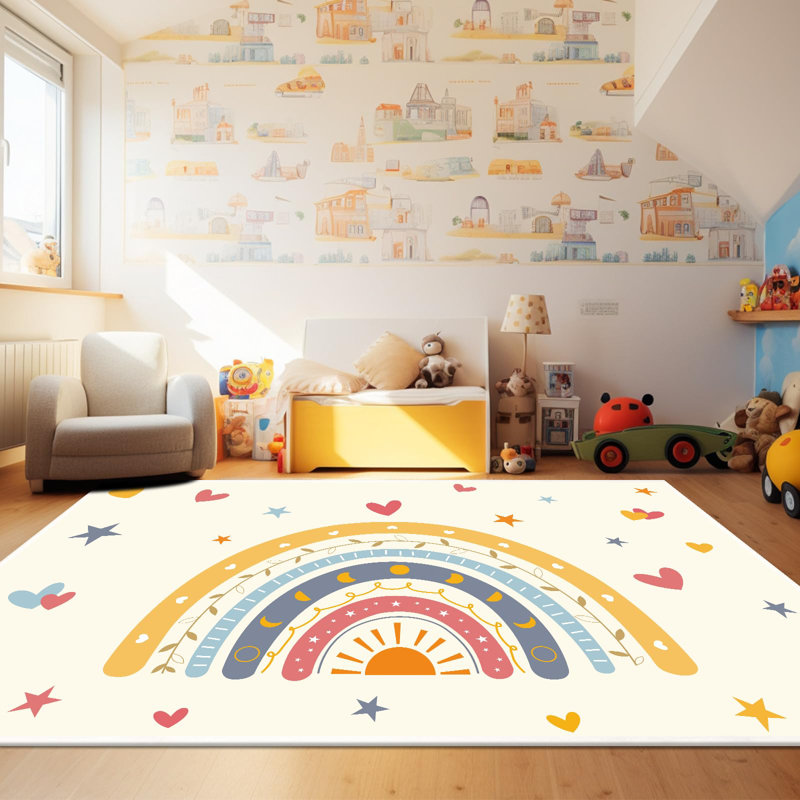 Rainbow Area Rug, Rectangle 2'11" x 4'11"