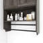 Armoire murale de salle de bain au-dessus de la toilette - Tablette réglable, barre à serviettes, porte-papier, armoire à pharmacie