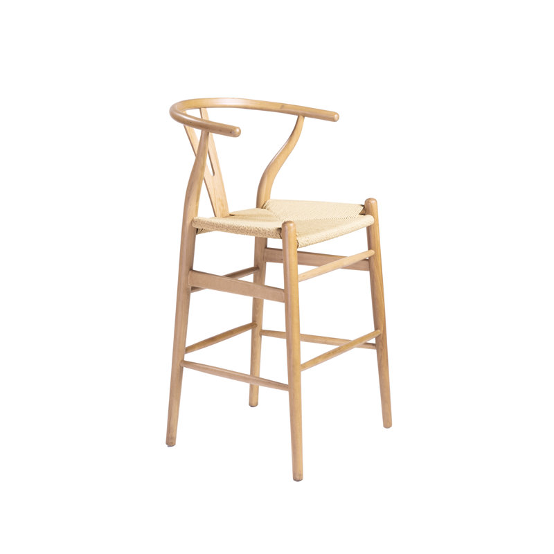 Tabouret de bar / de comptoir en bois massif Fairbanks, Naturel, Tabouret de comptoir (siège d'une hauteur de 26 p, Naturel