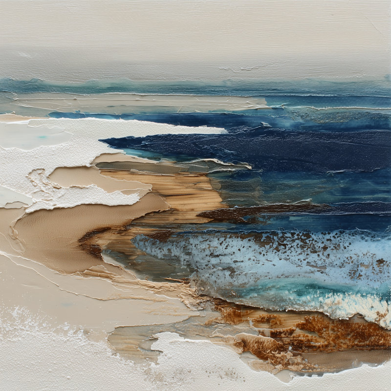 Tide and Terrain, 20" H x 20" W