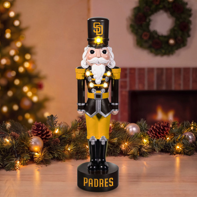 Casse-noisette lumineux sous licence officielle MLB, 30 cm de hauteur, San Diego Padres