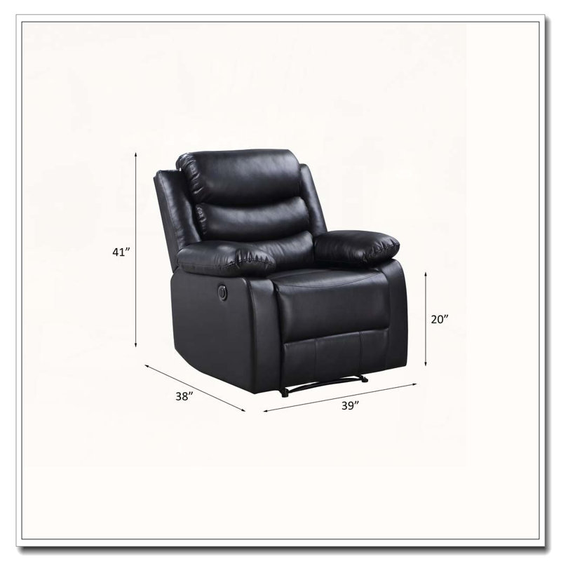 Fauteuil inclinable électrique en cuir synthétique