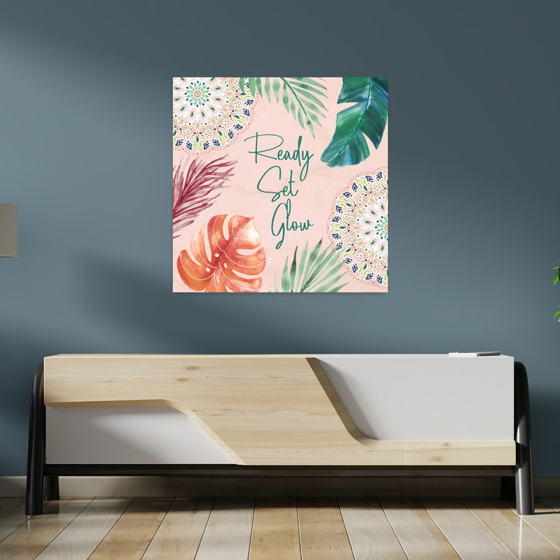Art tropical, paysage tropical, H 36 po x l 36 po