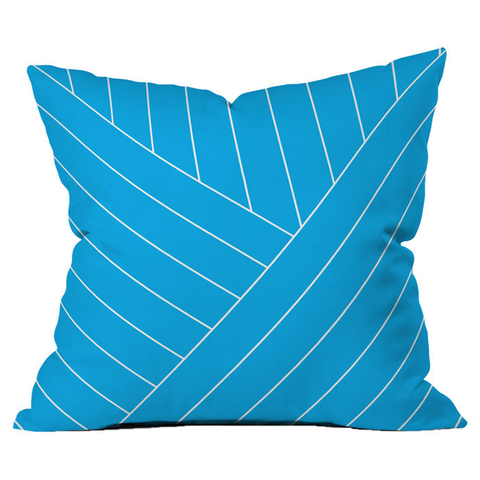 Wave Outdoor Throw Pillow, 16" x 16"