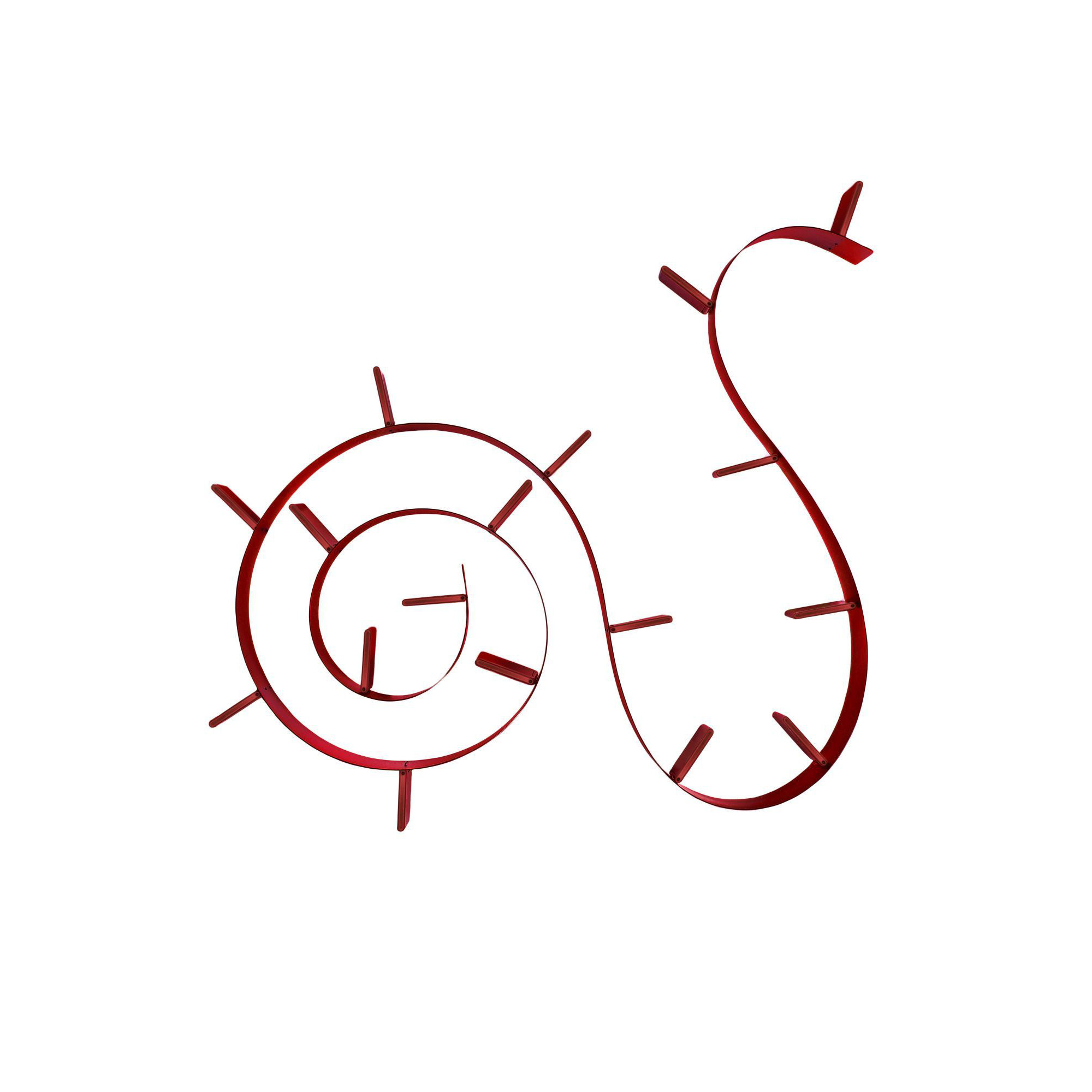 Bookworm Floating Bookcase, Long, Translucent Cobalt