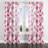 Floral Curtain panels - Pink Fuschia Whisper Grommet Curtain - 1 Panel-492220199-492220197