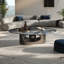 Table basse italienne ovale en pierre micro-cristalline-107360943