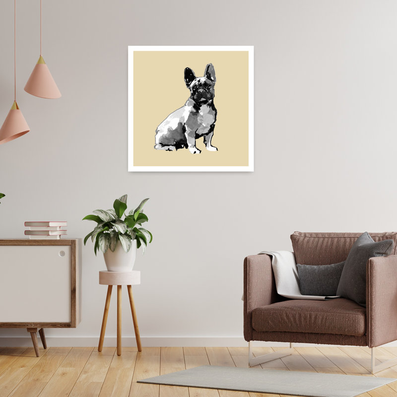 Art contemporain, chien très moderne, H 24 po x l 24 po