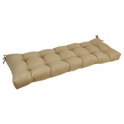 Coussin de banc capitonné en jacquard chenille