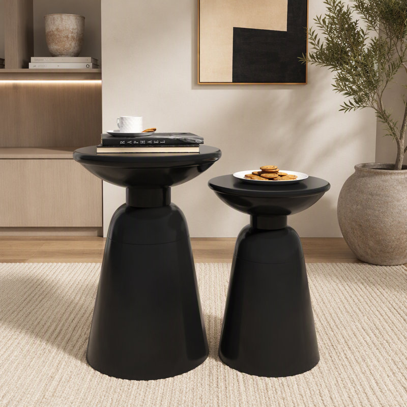 Table d'appoint Caneisha, Noir