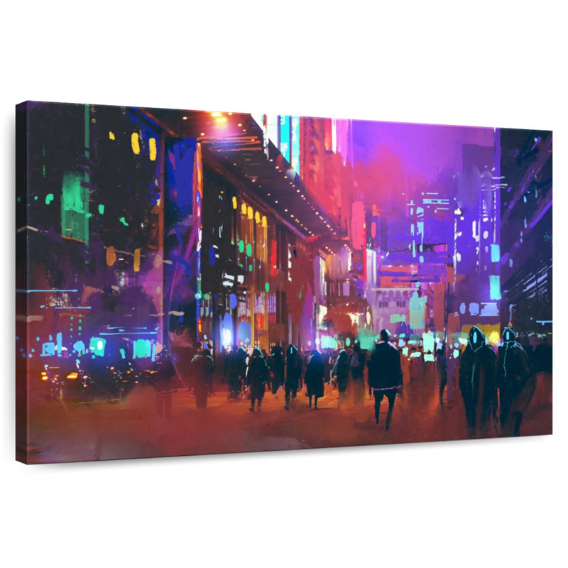 Sci-Fi City, 30" H x 45" W